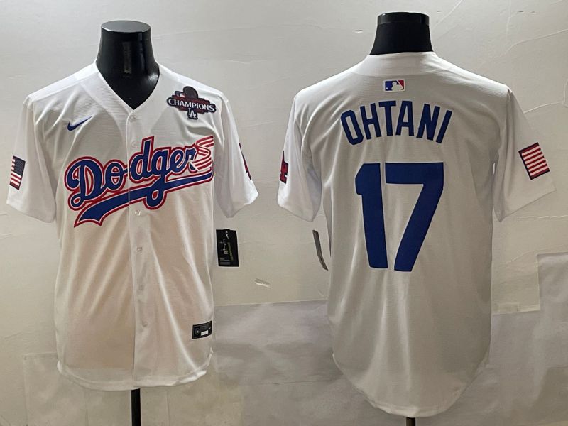 Men Los Angeles Dodgers #17 Ohtani White Second generation Joint Name Nike 2025 MLB Jersey style 6->los angeles dodgers->MLB Jersey